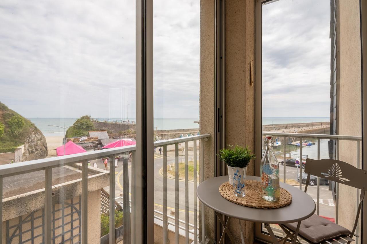 Au Port De Binic - Loggia Vue Port 아파트 외부 사진