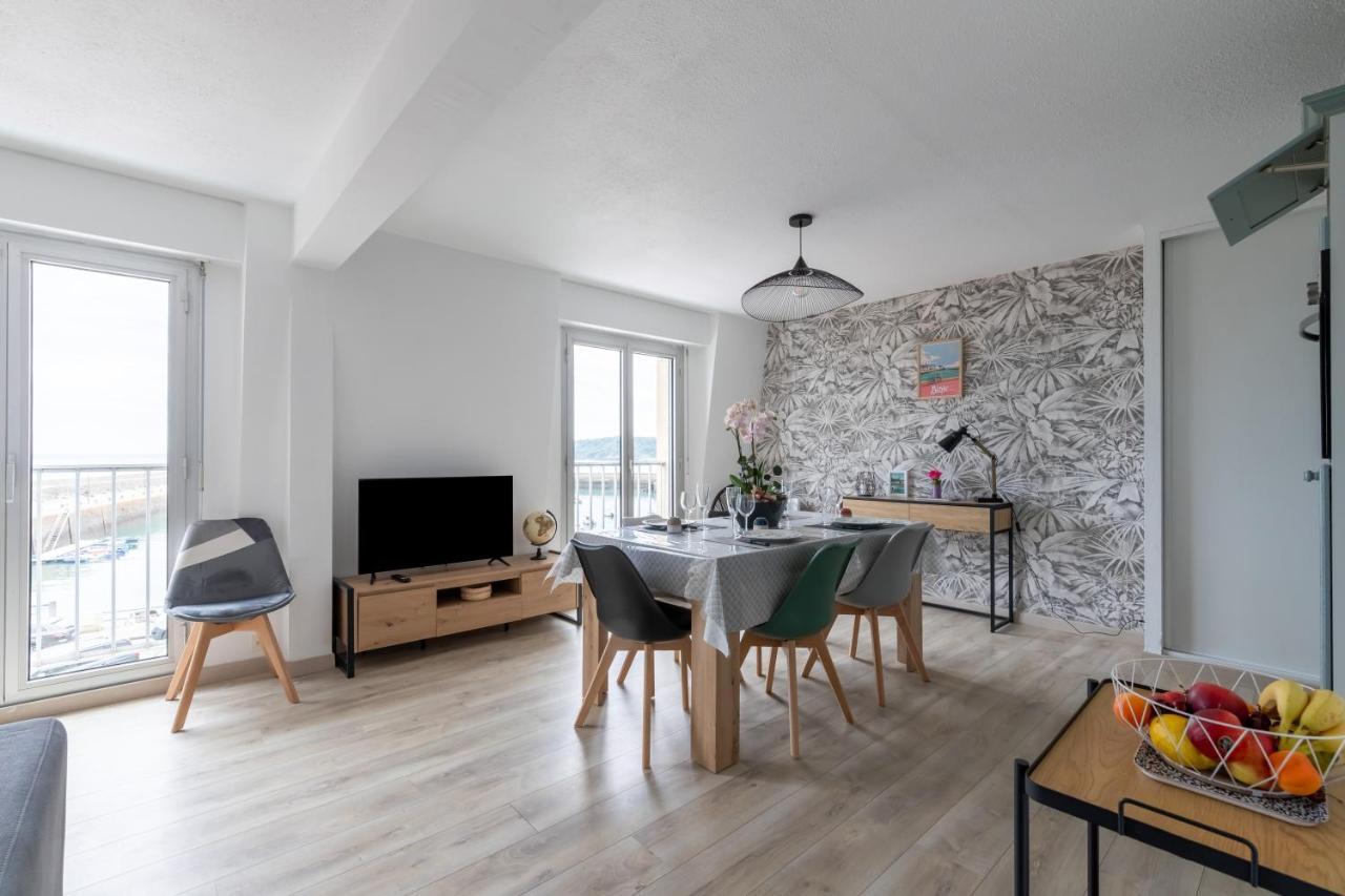 Au Port De Binic - Loggia Vue Port 아파트 외부 사진